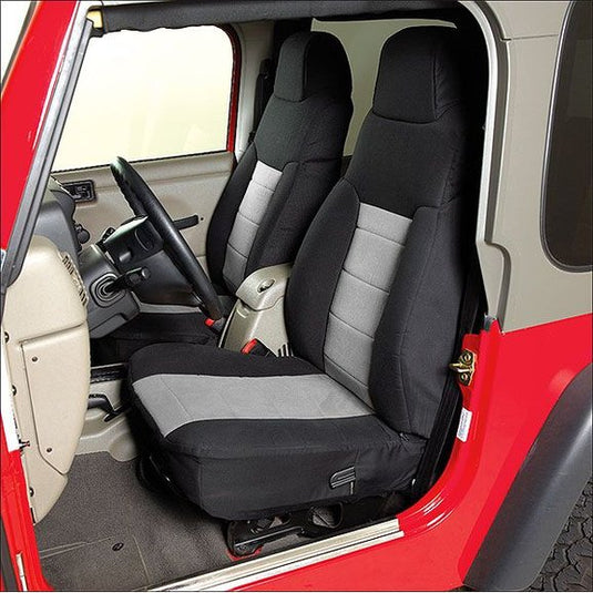 Rugged Ridge Fabric Custom-Fit Front Seat Covers for 03-06 Jeep Wrangler TJ & Unlimited