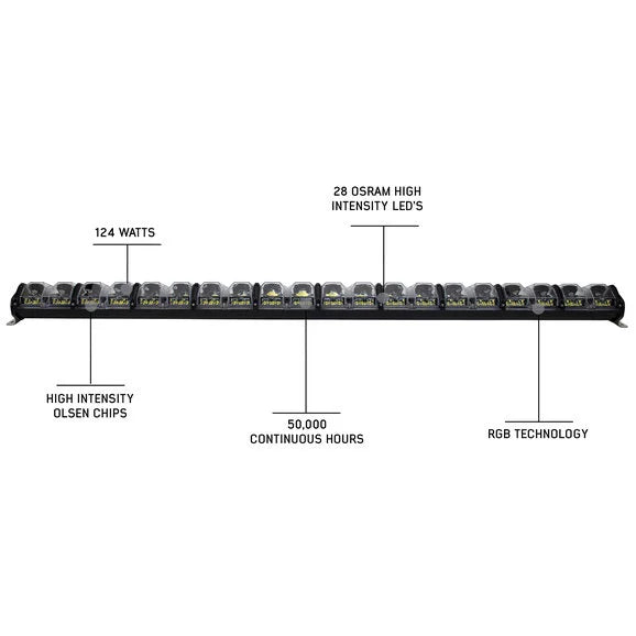 Load image into Gallery viewer, Overland Vehicle Systems 15010501 50&quot; EKO LED Light Bar with Variable Beam Patterns
