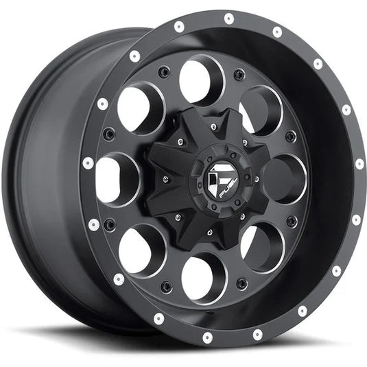 Fuel® Off-Road Revolver Wheel in Black with Machined Accents for 84-06 Jeep Wrangler YJ, TJ, & Cherokee XJ