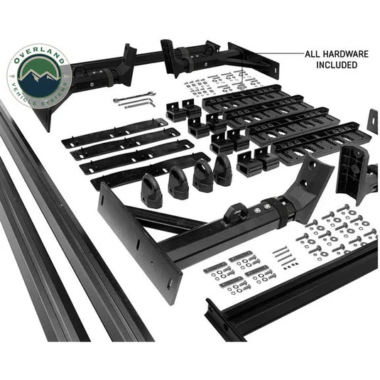 Overland Vehicle Systems 22040100 Freedom Bed Rack with Adjustable Crossbars for Jeep Gladiator JT