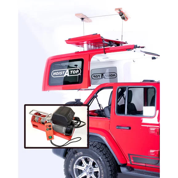 Load image into Gallery viewer, Lange Originals 014-910-R Power Hoist-a-Top with Wireless Remote for 18-24 Jeep Wrangler JL Unlimited
