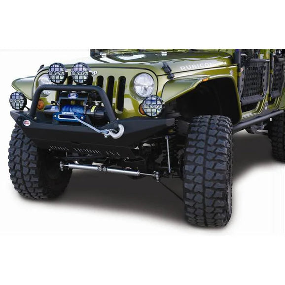 Load image into Gallery viewer, Body Armor JK-19531 4x4 Front High Clearance Bumper in Textured Black for 07-18 Jeep Wrangler JK
