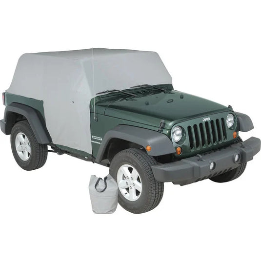 Vertically Driven Products 501162 Full Monty Cab Cover with Half Door Ears in Gray for 07-18 Jeep Wrangler JK 2 Door