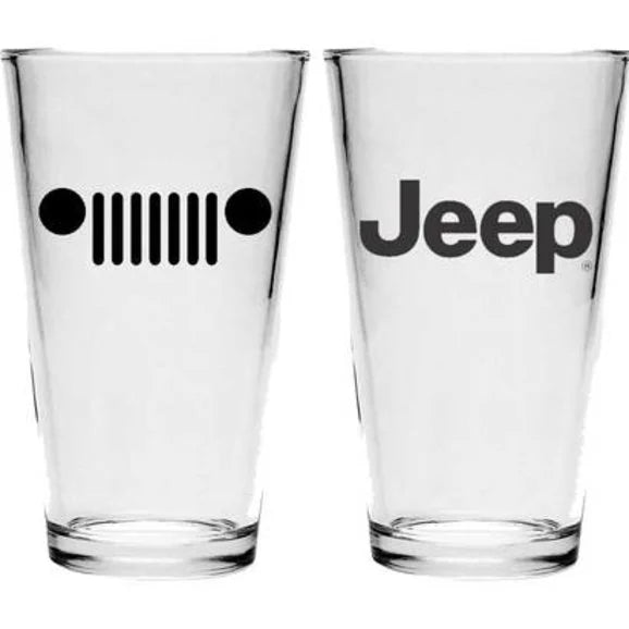 Load image into Gallery viewer, Jeep Merchandise Jeep Logo Pint Glasses
