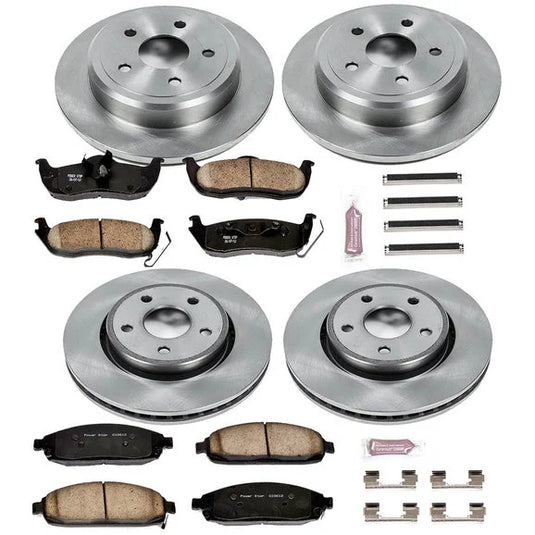 Power Stop KOE2154 Front & Rear Z16 Autospecialty Daily Driver OE Brake Kit for 03-06 Jeep Wrangler TJ & Unlimited