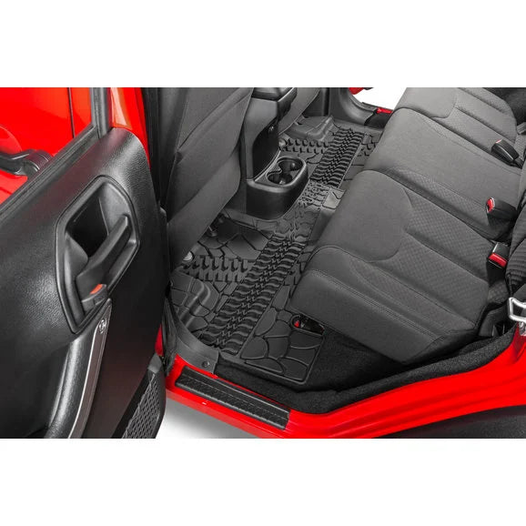 Load image into Gallery viewer, Mopar 82213860 Floor Slush Mats with Tire Tread Pattern for 14-18 Jeep Wrangler Unlimited JK 4 Door
