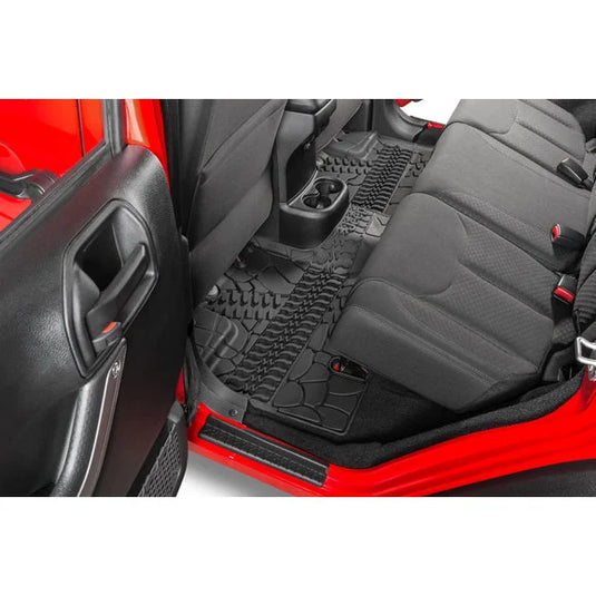 Mopar 82213860 Floor Slush Mats with Tire Tread Pattern for 14-18 Jeep Wrangler Unlimited JK 4 Door