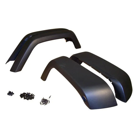 Crown Automotive 5KFK Fender Flare Set in Textured Black for 07-18 Jeep Wrangler JK