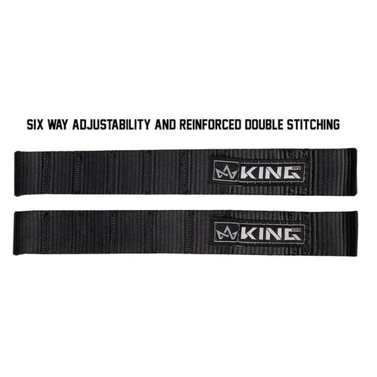 King 4WD 16010001 Heavy Duty Adjustable Door Strap Pair for 76-24 Jeep Vehicles