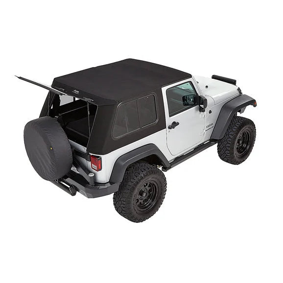 Load image into Gallery viewer, Bestop 5446217 Jeep Logo Trektop Pro Soft Top in Black Twill for 07-18 Jeep Wrangler JK 2-Door
