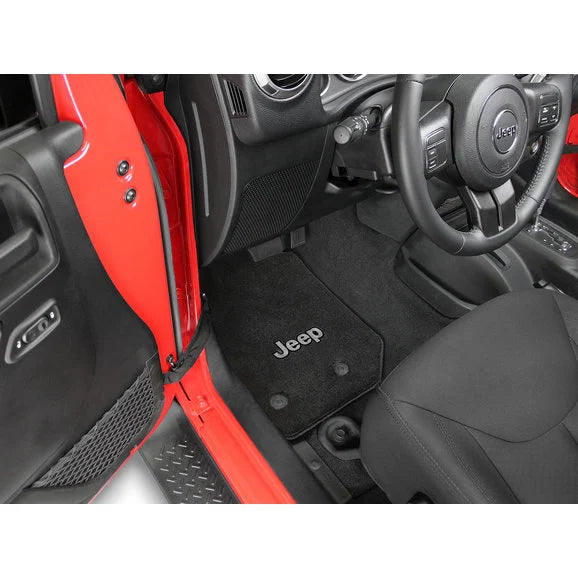 Load image into Gallery viewer, Lloyd Mats All Weather Jeep Logo Carpeted Floor Mats for 18-24 Jeep Wrangler JL 2-Door
