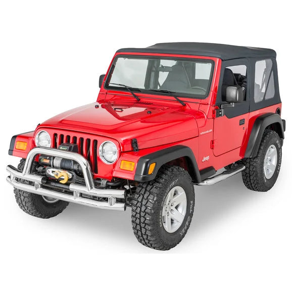 Load image into Gallery viewer, Quadratec QR3 Front Tube Winch Mount Bumper with Rear Bumper with Hitch &amp; Free Side Steps for 87-06 Jeep Wrangler YJ &amp; TJ
