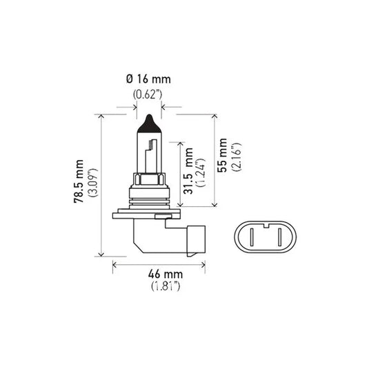 Hella H83170001 Halogen HB4/9006 Double Filament Bulb