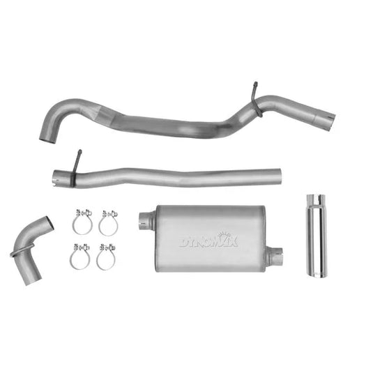 DynoMax 39446 Ultra Flo Cat Back Exhaust with Single Exit in Stainless Steel for 07-11 Jeep Wrangler JK 2 Door with 3.8L