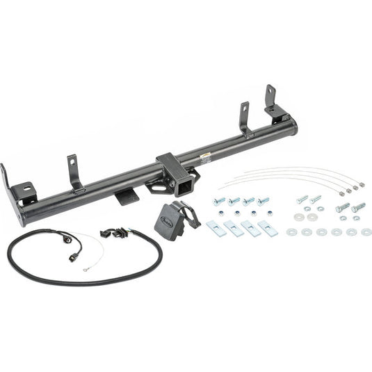 Quadratec Premium 2" Receiver Hitch with Wiring Kit & Quadratec Logo Plug for 97-06 Jeep Wrangler TJ & Unlimited