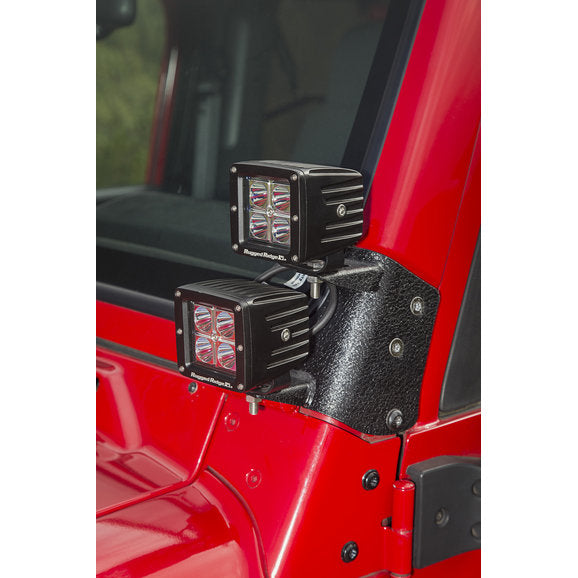 Load image into Gallery viewer, Rugged Ridge 11232.36 A-Pillar Light Mount Brackets for 97-06 Jeep Wrangler TJ &amp; Unlimited
