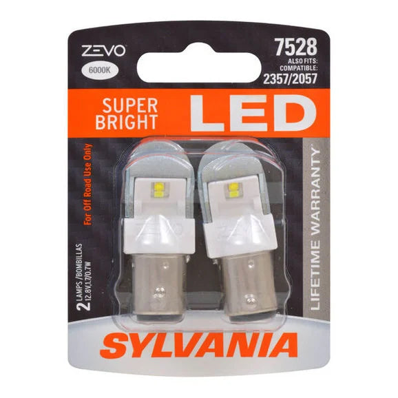 Sylvania 7528LED.BP2 #7528 White Zevo LED Mini Bulb 2 Pack