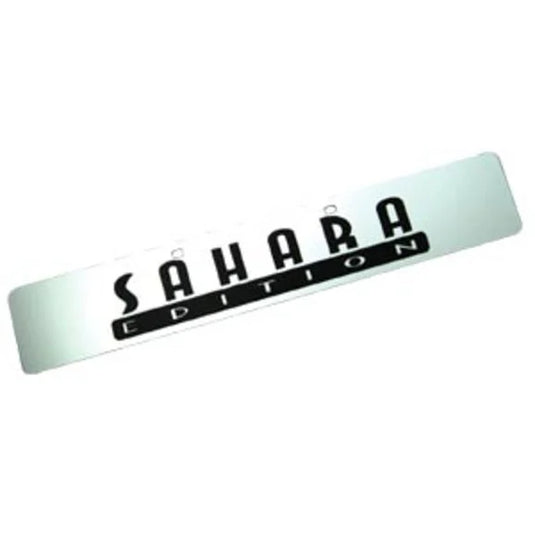 Eurosport Daytona 4441-3 Jeep Trail-Blazer License Plate with Sahara Edition Logo on Non-Glare Mirror Acrylic