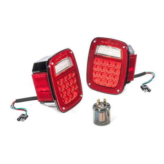 TACTIK Headlight & Tail Light Combo for 76-86 Jeep CJ5, CJ7, & CJ8