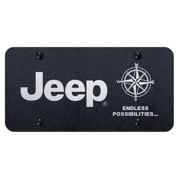 Load image into Gallery viewer, Automotive Gold Laser Etched Jeep Endless Possibilities License Plate
