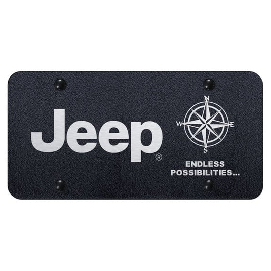 Automotive Gold Laser Etched Jeep Endless Possibilities License Plate