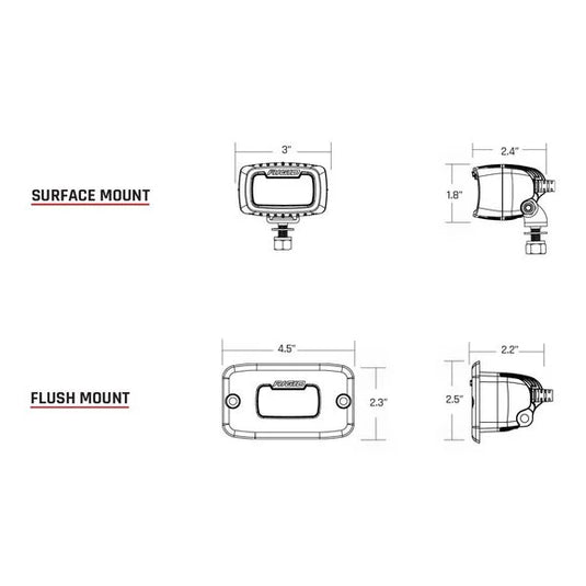 Rigid Industries 980003 SR-M Pro Diffused Backup Kit