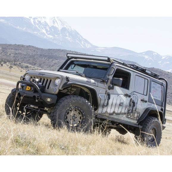 Load image into Gallery viewer, Aries TrailChaser Front Bumper with Brush Guard for 07-18 Jeep Wrangler JK
