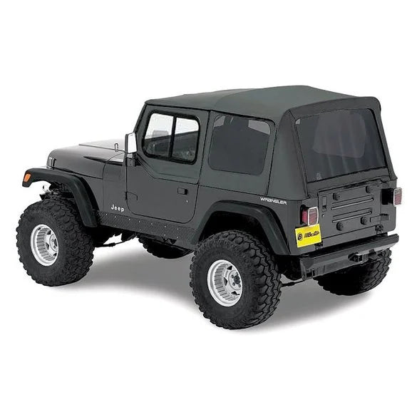 Bestop Complete Soft Top and Hardware with Upper Door Sliders and Tinted Windows for 87-95 Jeep Wrangler YJ