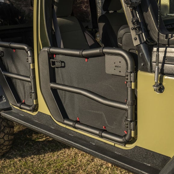 Load image into Gallery viewer, Rugged Ridge Fortis Tube Door Covers for 07-18 Jeep Wrangler JK
