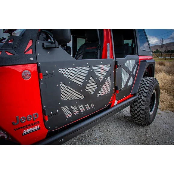 Load image into Gallery viewer, DV8 Offroad Aluminum Half Doors with Screens for 18-24 Jeep Wrangler JL &amp; Gladiator JT
