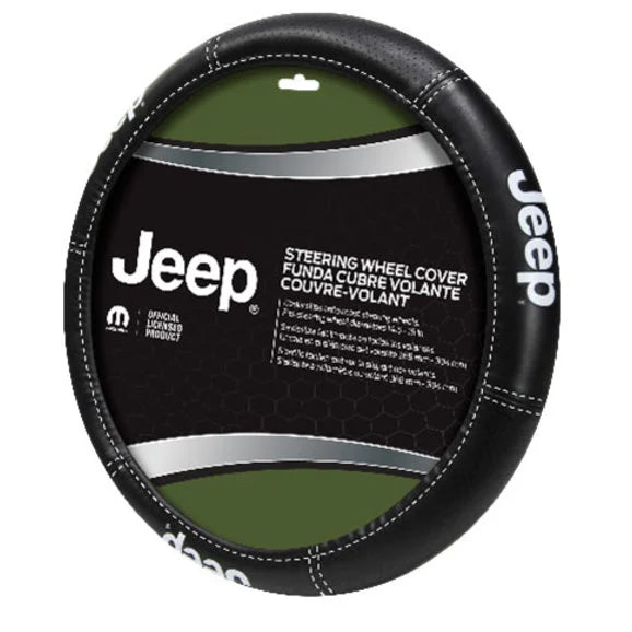 Plasticolor 006695R01 Deluxe Jeep Logo Steering Wheel Cover