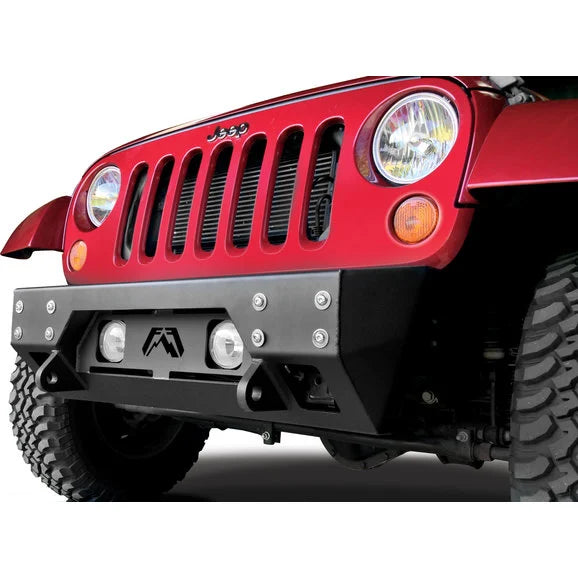 Load image into Gallery viewer, Fab Fours JK07B18551 FMJ Front Stubby Winch Bumper for 07-18 Jeep Wrangler JK
