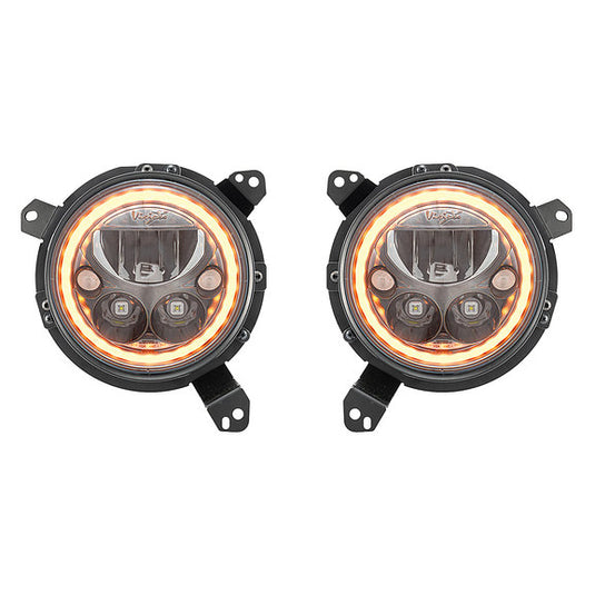 Vision X Vortex Halo LED Headlight Pair for 18-24 Jeep Wrangler JL & 20-24 Gladiator JT