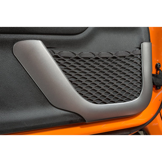 Rugged Ridge Front Door Net Trim for 11-18 Jeep Wrangler JK