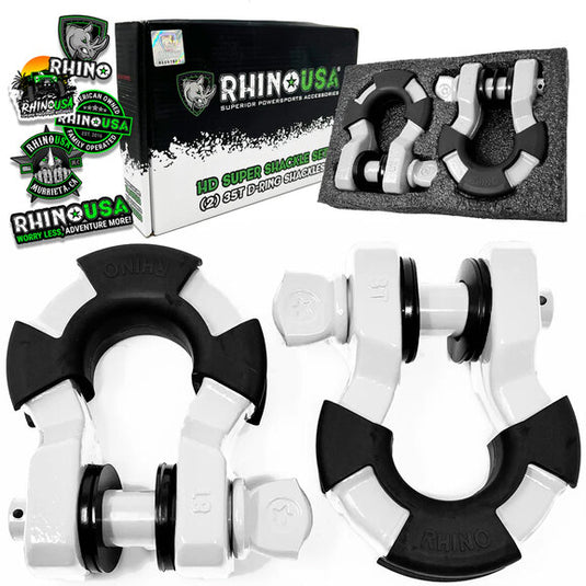 Rhino USA 8 Ton Super Shackles with Isolators