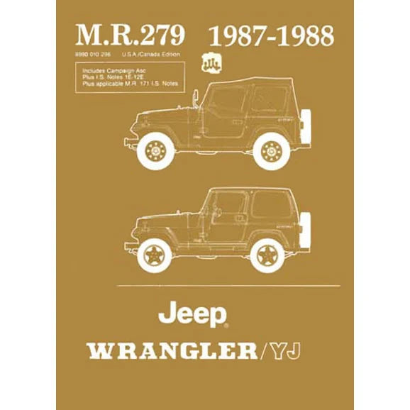 Bishko Automotive Literature Factory Authorized Technical Service Manuals for 87-04 Jeep Wrangler YJ & TJ