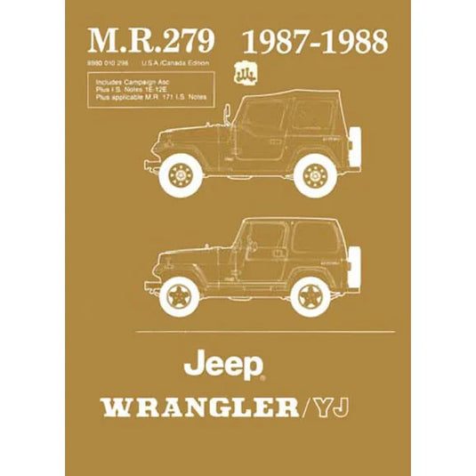 Bishko Automotive Literature Factory Authorized Technical Service Manuals for 87-04 Jeep Wrangler YJ & TJ