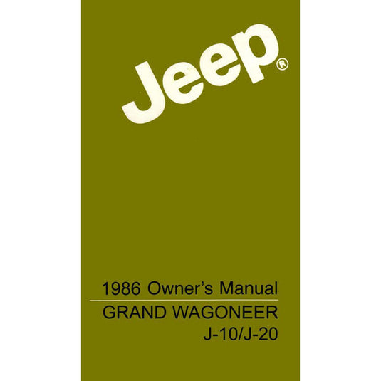 Bishko Automotive Literature Factory Authorized Owners Manuals for 66-91 Wagoneer, Grand Wagoneer & J-Series Trucks