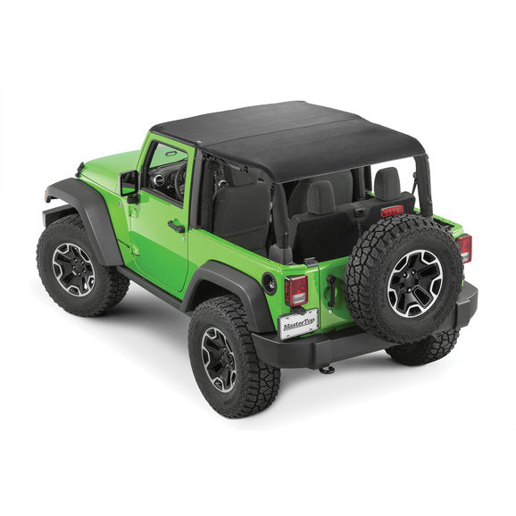 MasterTop Bimini Plus Top with Integrated Grab Handles for 07-18 Jeep Wrangler JK 2-Door