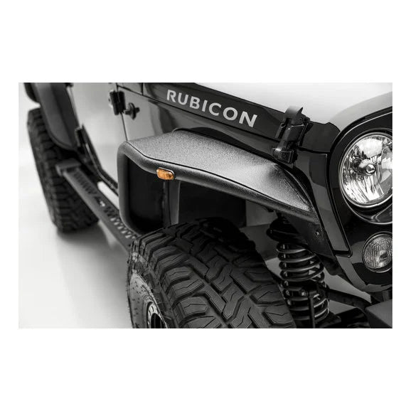 Load image into Gallery viewer, Aries 1500201 Front Fender Flares In Black Textured for 07-18 Jeep Wrangler JK
