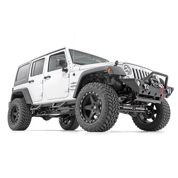 Load image into Gallery viewer, Rough Country 90765B Contoured Drop Steps for 07-18 Jeep Wrangler Unlimited JK
