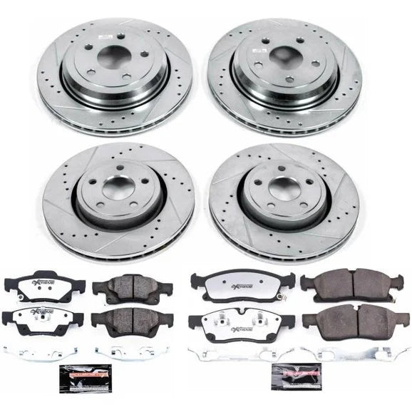 Power Stop K7136-36 Front & Rear Z36 Extreme Performance Truck & Tow Brake Kit for 16-18 Jeep Grand Cherokee WK
