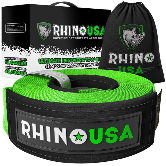 Load image into Gallery viewer, Rhino USA 4&quot; x 30&#39; Ultimate Recovery/Tow Strap
