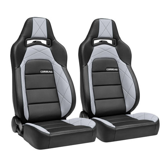 Corbeau HD Vinyl Trailcat Reclining Front Seat Pair for 76-18 Jeep CJ-7, Wrangler YJ, TJ, JK & Unlimited