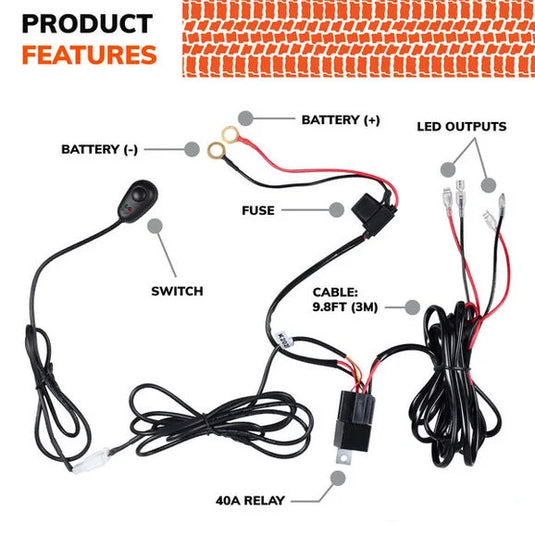 Sylvania LBARHRN2SP.BX Universal 2 Output LED Wiring Harness