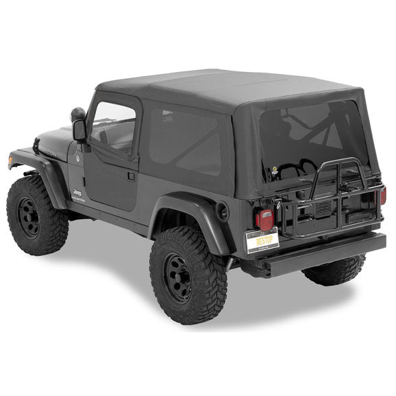 Bestop Supertop NX Soft Top with 2 Piece Soft Doors and Tinted Windows In Black Diamond for 04-06 Jeep Wrangler Unlimited TJ