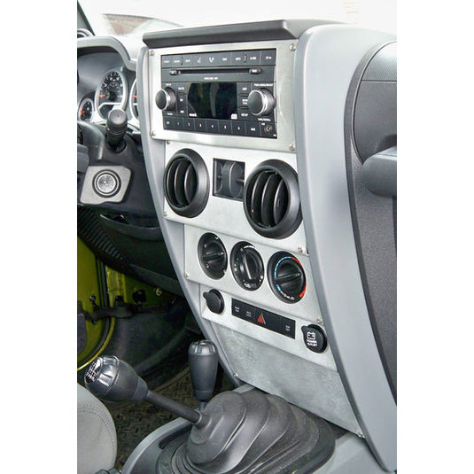 Warrior Products Dash Panel Overlay for 07-08 Jeep Wrangler Unlimited JK 4 Door with Power Windows