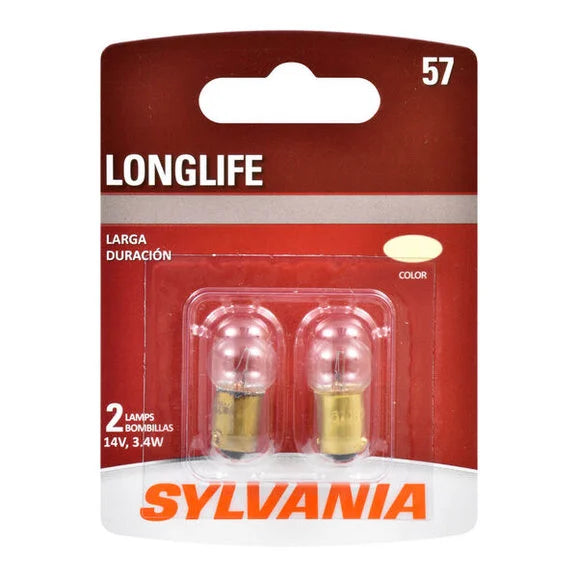 Load image into Gallery viewer, Sylvania 57LL.BP2 #57 Long Life Mini Bulb 2 Pack
