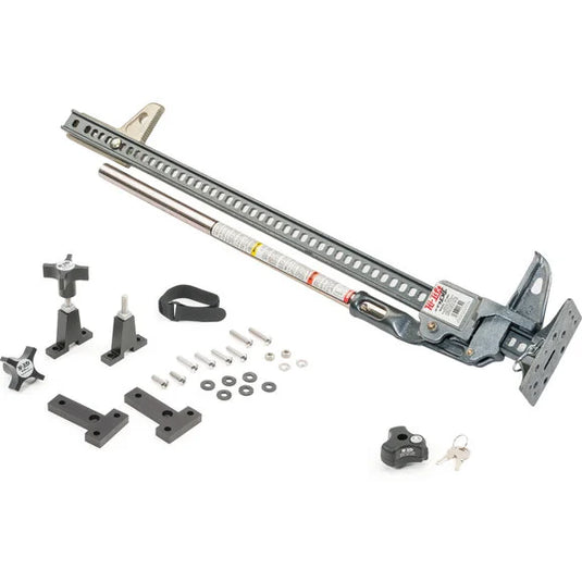 Hi-Lift Jack X-Treme Jack 48" in Silver with Jack Hood Mount & Hood Mount Lock for 97-06 TJ & Unlimited