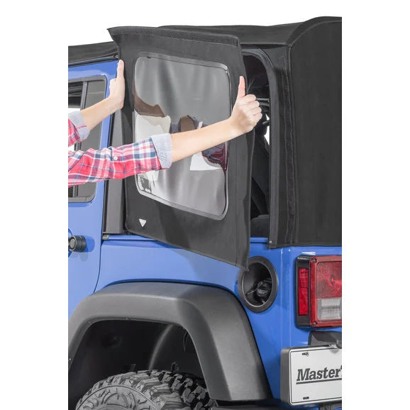 Load image into Gallery viewer, MasterTop Complete Replacement Soft Top Window Kits for 07-18 Jeep Wrangler JK Unlimited 4-Door with Original Factory Soft Top
